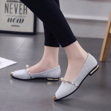Load image into Gallery viewer, Women Pointed Toe Ladies Casual Low Heel Flat Shoes