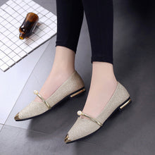 Load image into Gallery viewer, Women Pointed Toe Ladies Casual Low Heel Flat Shoes