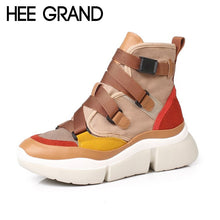 Load image into Gallery viewer, New Women Buckle Winter Shoes Leather Ankle Boots Shoes