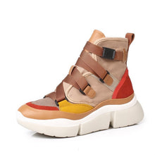 Load image into Gallery viewer, New Women Buckle Winter Shoes Leather Ankle Boots Shoes